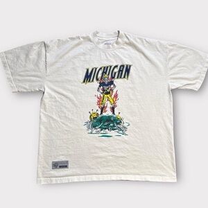 a.n.a Michigan Graphic Tee in Cream